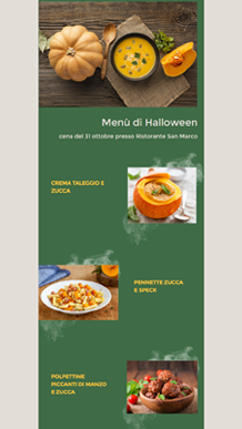 Halloween-menu