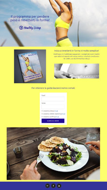 Landing page template perdita di peso