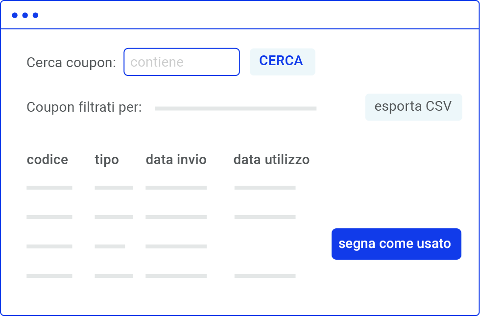 Convalida coupon digitali Convalida coupon digitali