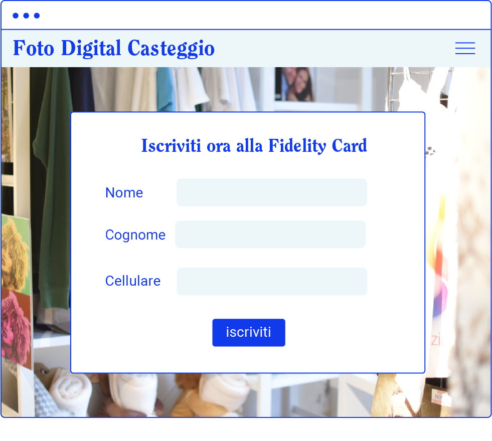 Form programma fedelta fotodigital