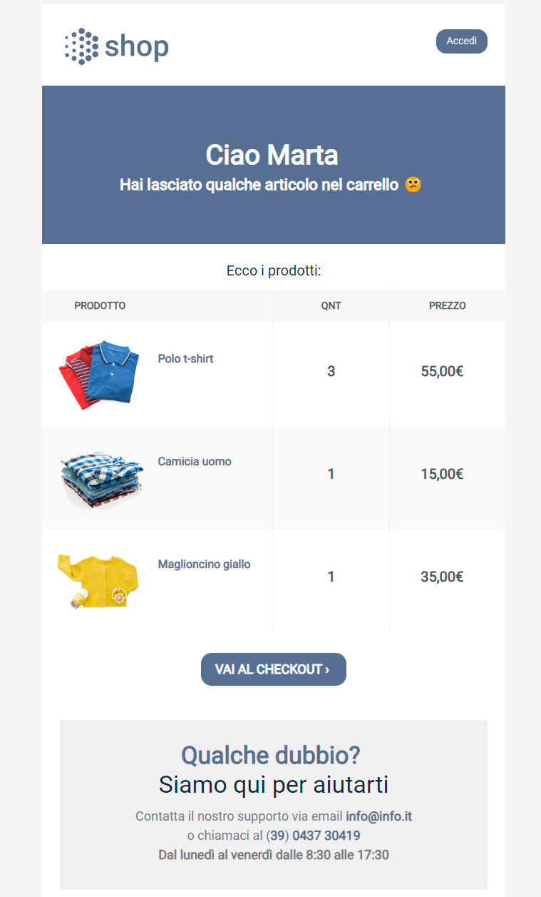 email_transazionale_carrello_abbandonato