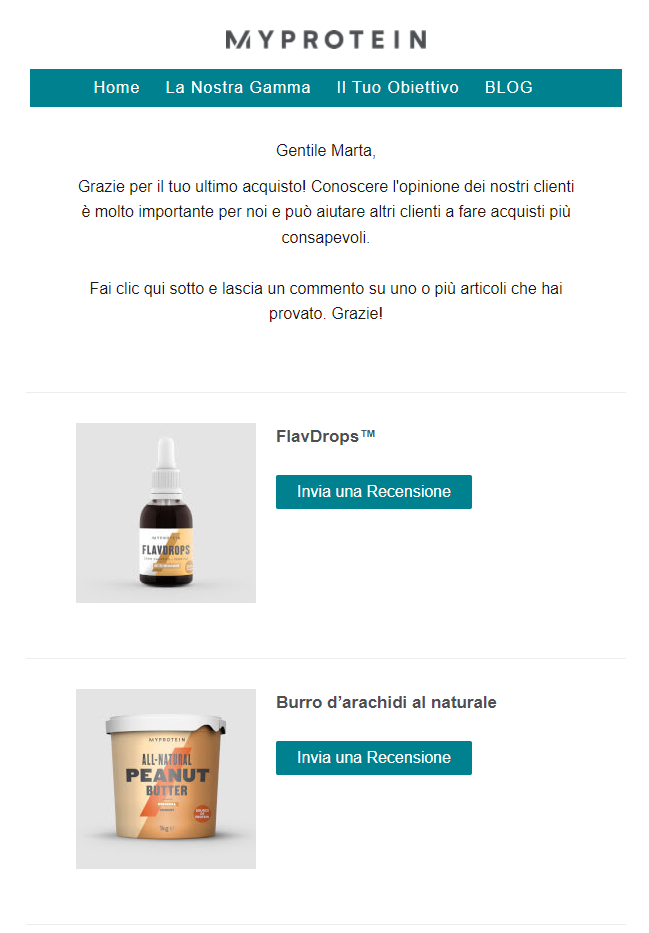 come_chiedere_una_recensione_esempio_myprotein come_chiedere_una_recensione_esempio_myprotein