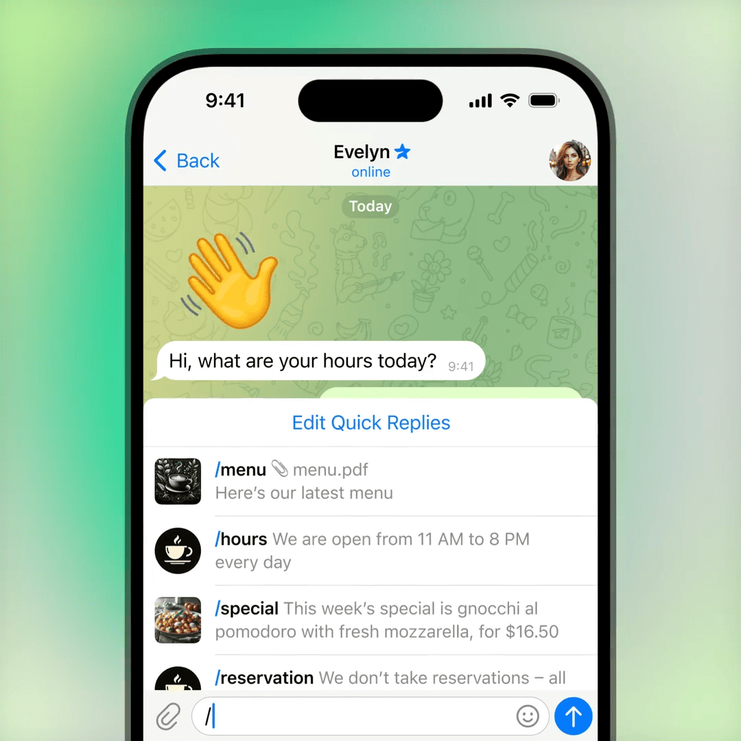 telegram_business_risposte_rapide_esempio